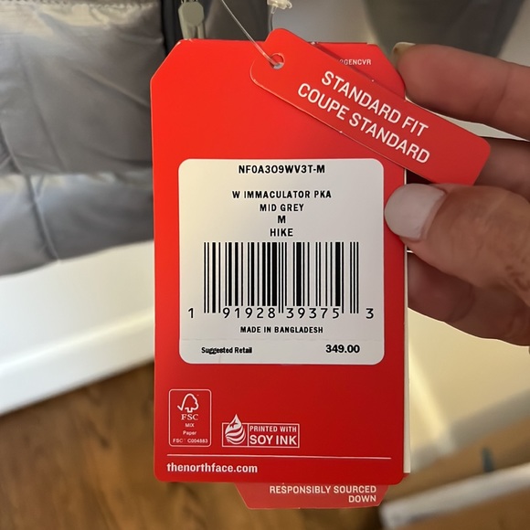 North Face Immaculator Parka Grey, Medium. NWT - Picture 3 of 3